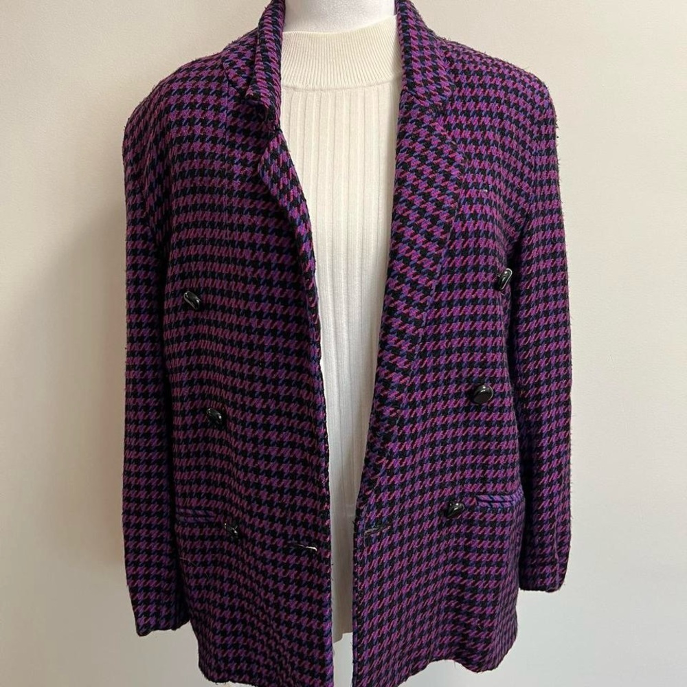 Vintage Gianni Sport Houndstooth Blazer